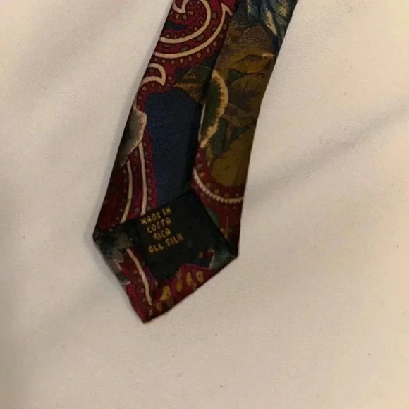 2/$30 Karl Lagerfeld Floral Paisley Silk Tie Luxury Business Classic - Picture 6 of 7